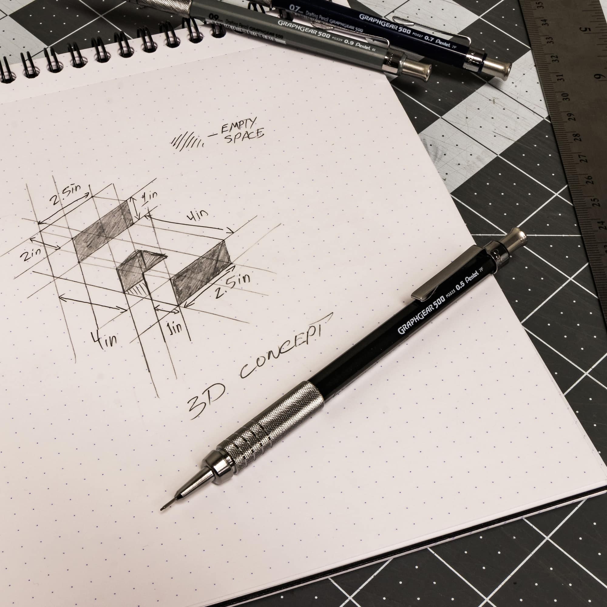 Pentel Arts® GraphGear™ 500 Mechanical Pencil, 0.7mm